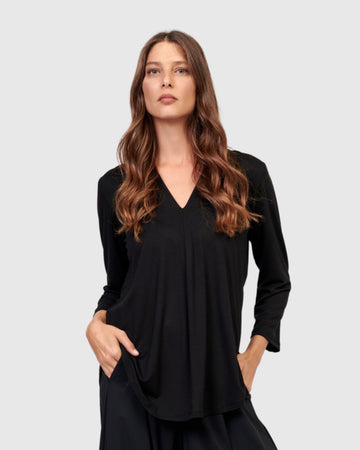 alembika-tekbika-v-neck-tunik-top-black-a-linien-tunika image 7