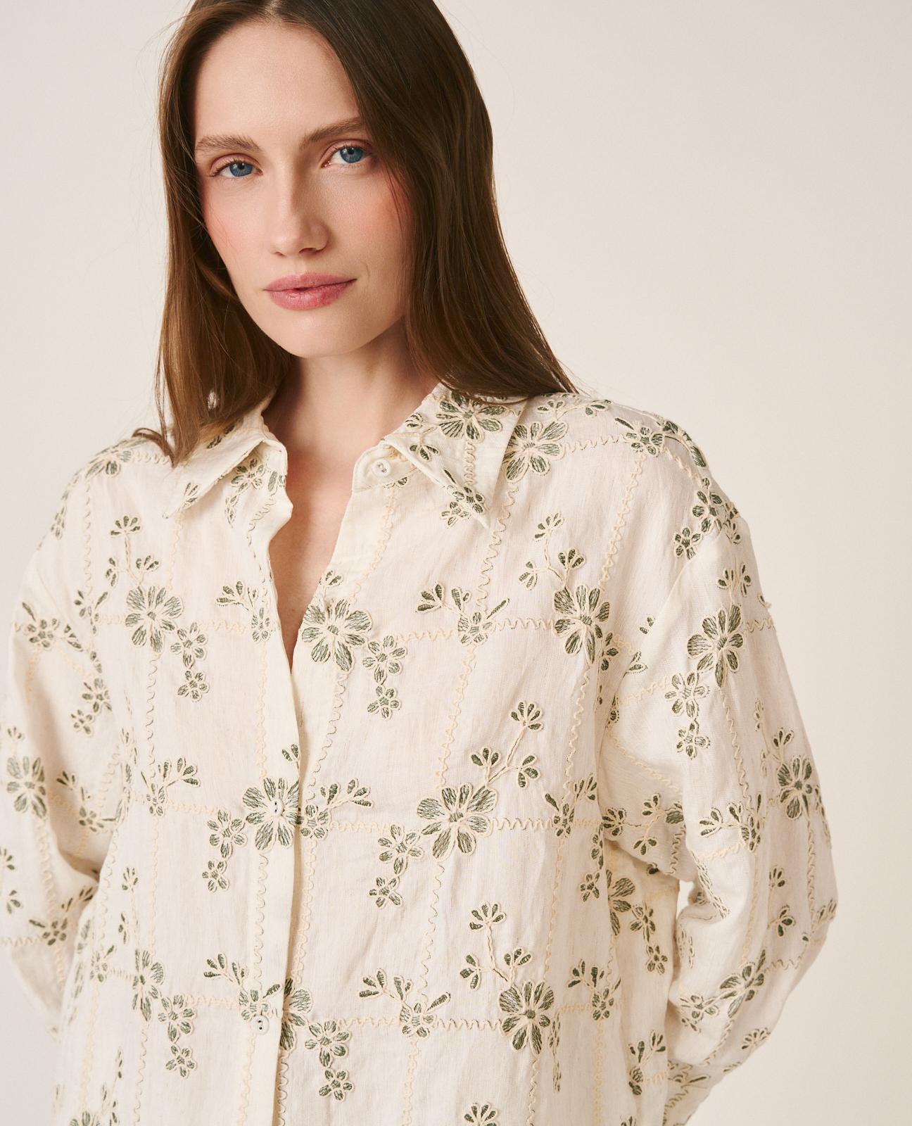 alma-en-pena-langarm-bluse-mit-floraler-stickerei image 2