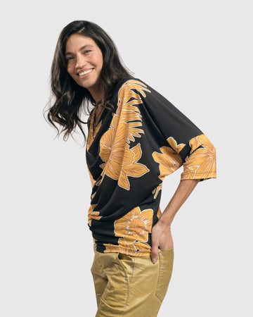 alembika-moku-draped-dolman-top-gold image 2