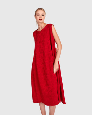 alembika-suzu-swing-kleid-red-jacquard image 6