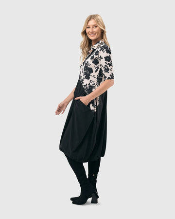 alembika-tekbika-drape-pocket-kleid-floral-jerseykleid image 3
