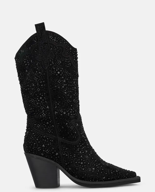 alma-en-pena-cowboy-stiefeletten-mit-strass-schwarz-8-cm image 1