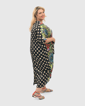 alembika-paisley-dot-crinkle-caftan-kleid-multi image 8