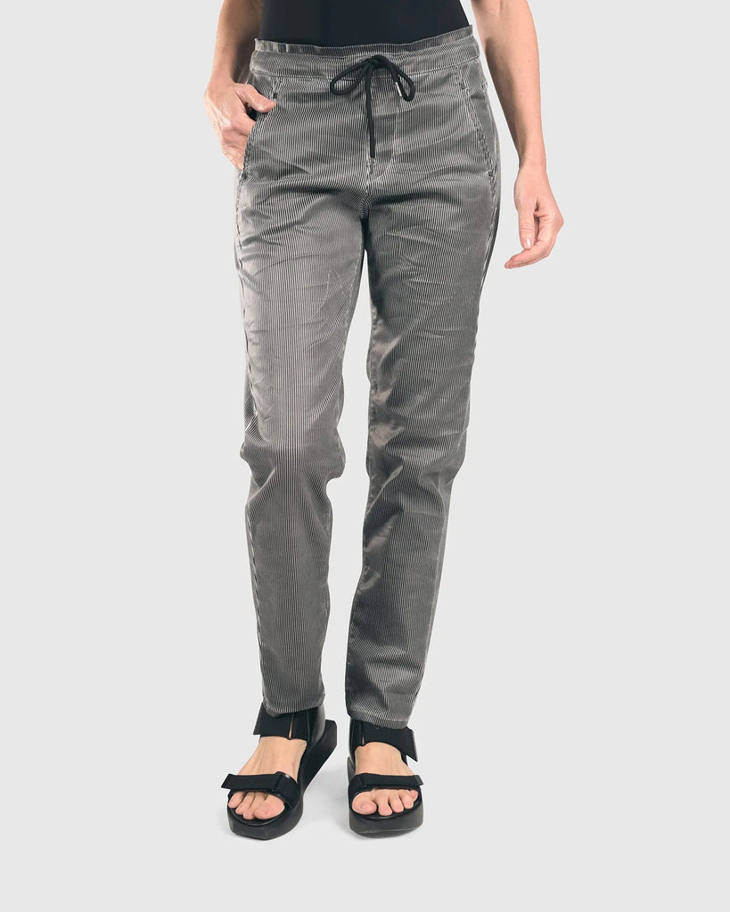 alembika-iconic-stretch-jeans-pinstripe-schwarz image 1