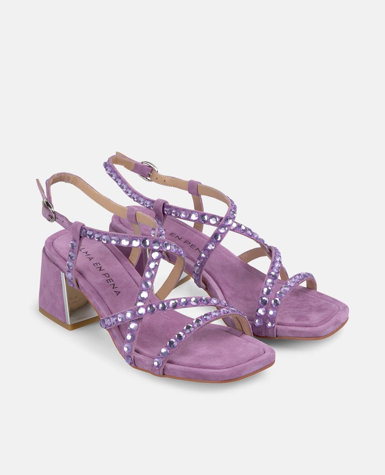 alma-en-pena-riemchen-sandalette-violett-strass-6-cm image 2