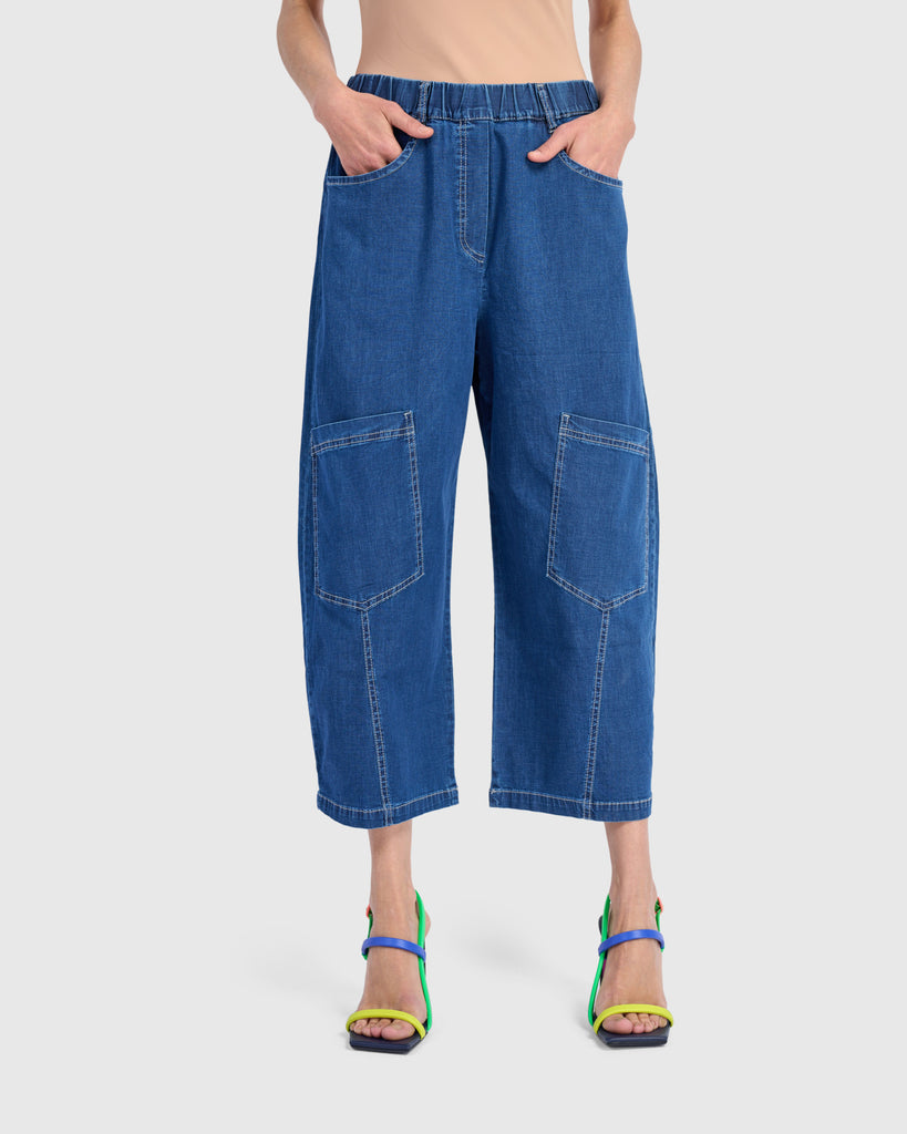 alembika-denim-palma-capri-hose-blau image 1