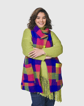 alembika-bright-lights-big-city-vest-checkered-damen-weste image 2