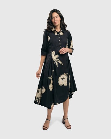 alembika-renee-asymmetrical-shirtdress-roses-damen-baumwoll-kleid image 3