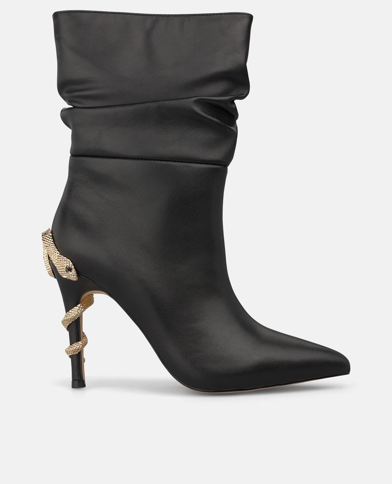 alma-en-pena-nappa-stiefelette-mit-schlangen-detail-schwarz image 1