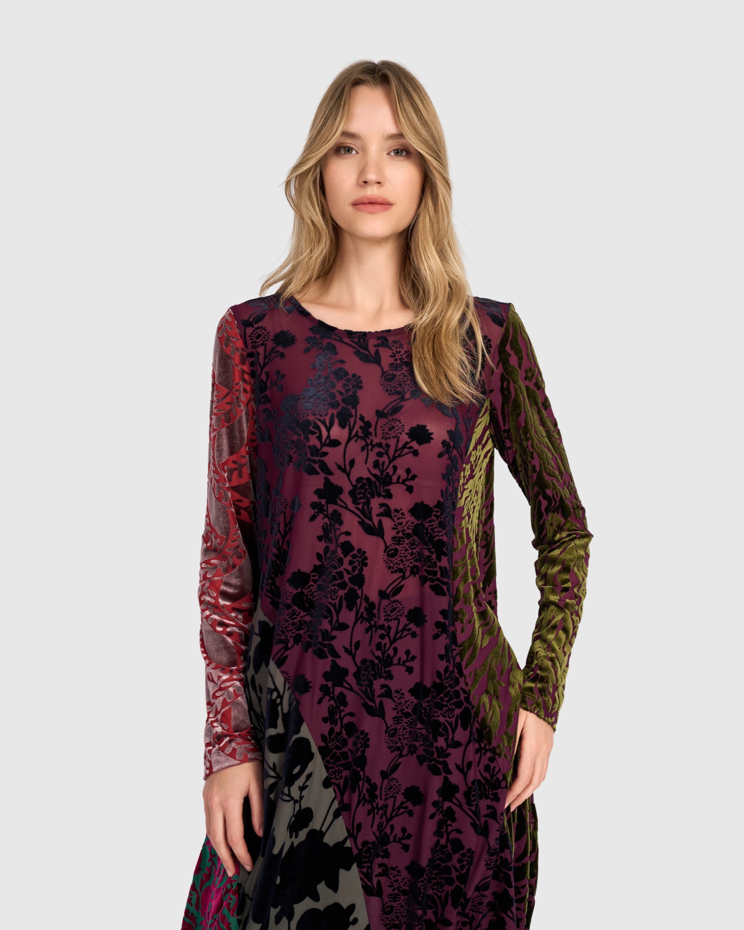 alembika-duchess-draped-kleid-jewel-multi-midi image 3