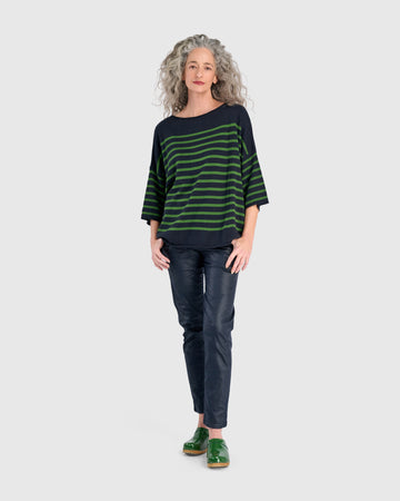 alembika-carolina-relaxed-sweater-damen-strickpullover-navy-green image 5
