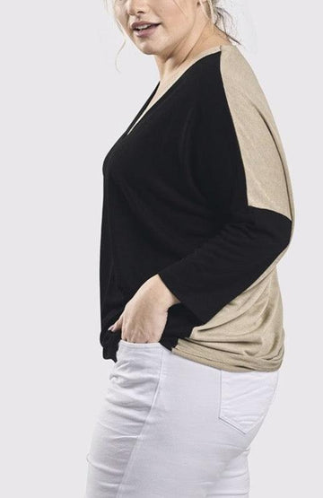 alembika-colorblock-top-black-multi-damen-top image 5