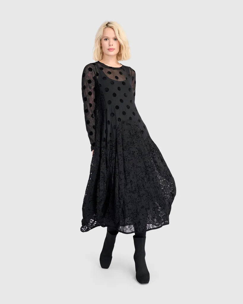 alembika-jolie-mesh-dress-black-cocon-kleid-midi image 1
