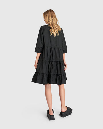 alembika-urban-tiered-minikleid-schwarz-taffeta image 6
