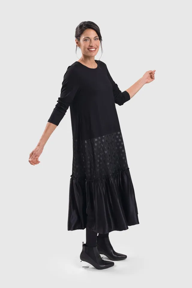 alembika-circles-tiered-dress-kleid-schwarz image 1