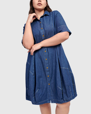 alembika-barb-denim-shirtkleid-blau image 2