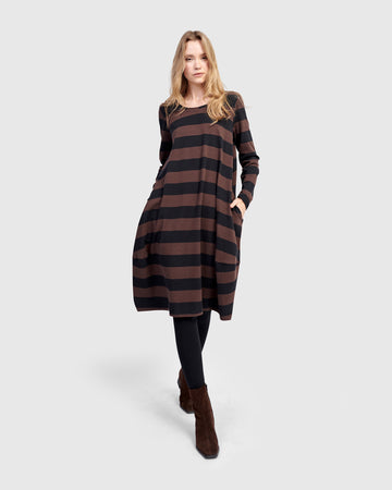 alembika-urban-moxy-relaxed-dress-brown-jersey-kleid image 2