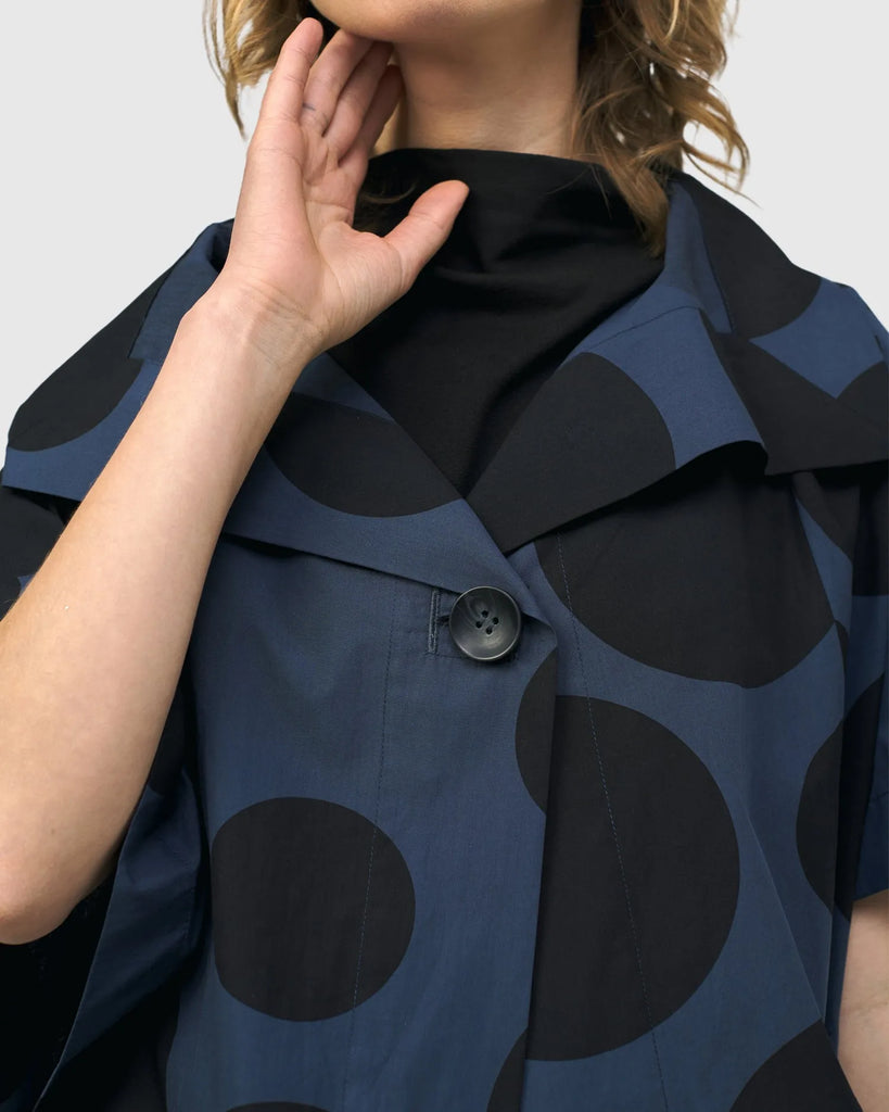 alembika-urban-bossa-cape-jacke-navy-baumwolle image 1