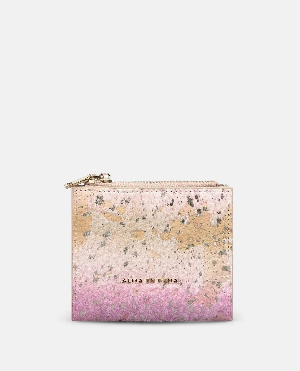 alma-en-pena-square-wallet-eckige-ledergeldb-rse-mit-print-rosa image 1