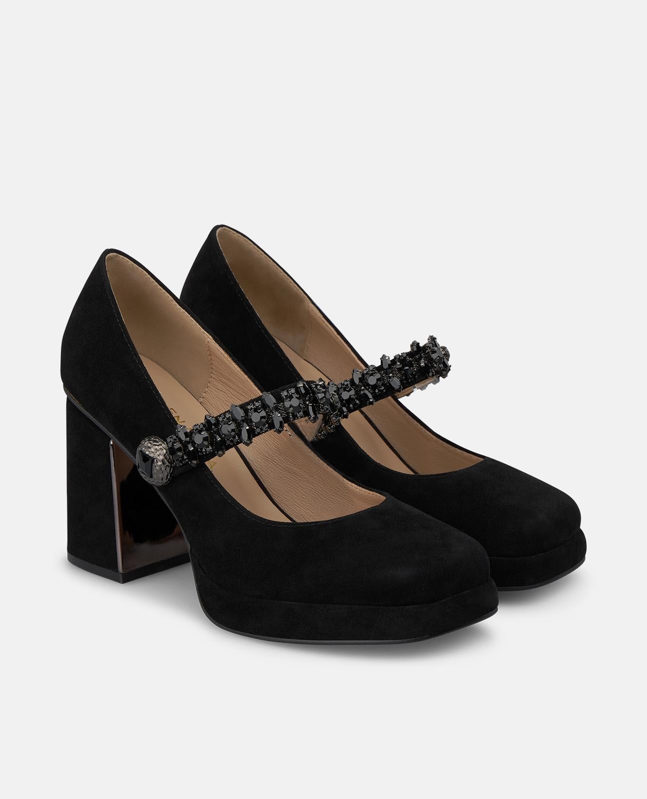alma-en-pena-wide-fit-wildleder-pumps-schwarz-mit-blockabsatz-8-5-cm image 2