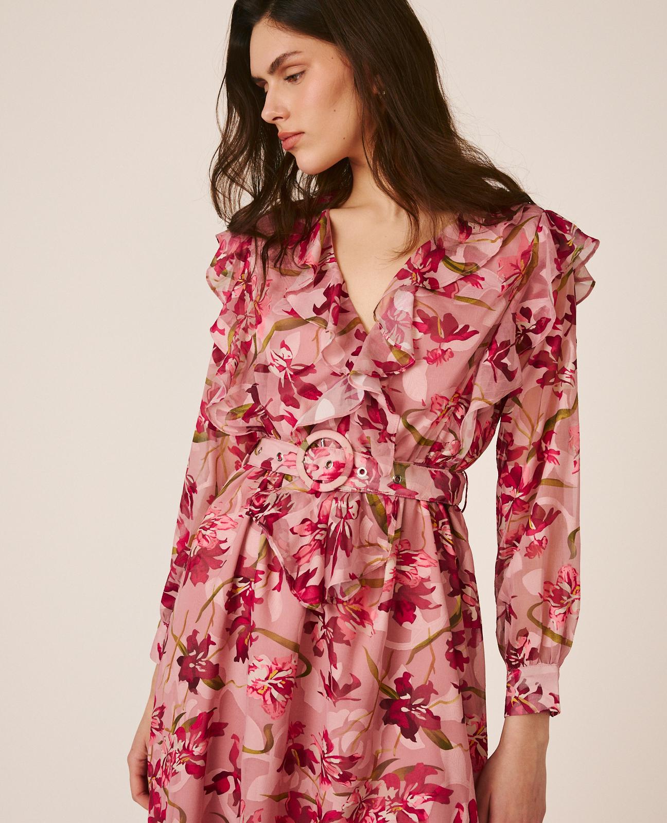 alma-en-pena-midi-dress-with-flowing-sleeves-blumen-midikleid-rosa image 3