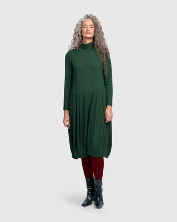 alembika-essential-turtleneck-cocoon-kleid-jungle-damen-jerseykleid image 8