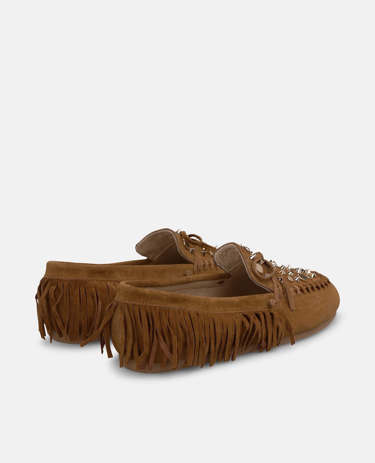 alma-en-pena-alfa-64090-loafer-mokassin-aus-wildleder-camel-mit-fransen image 3