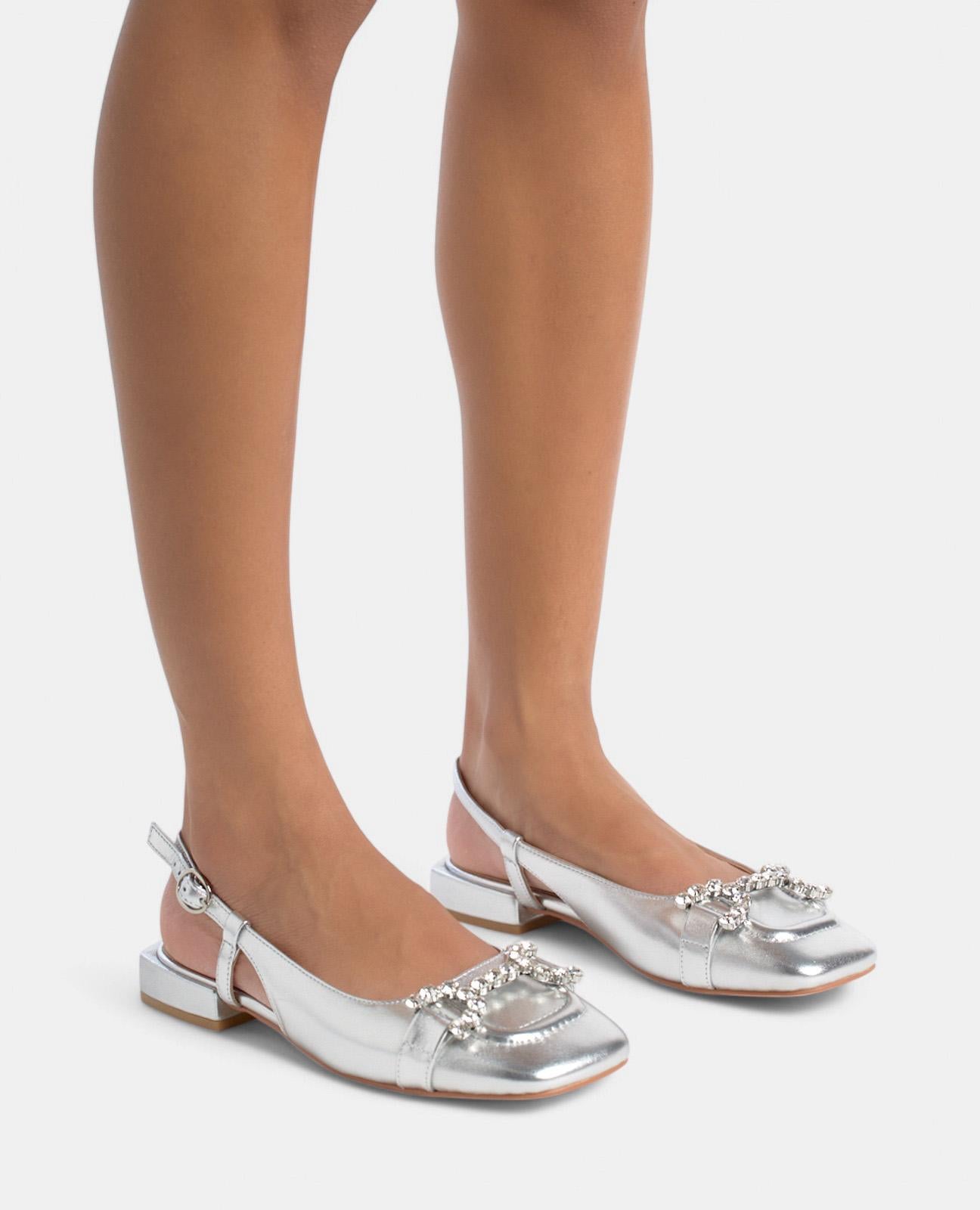 alma-en-pena-ballerina-flach-2-cm-mit-strass-in-silber image 4