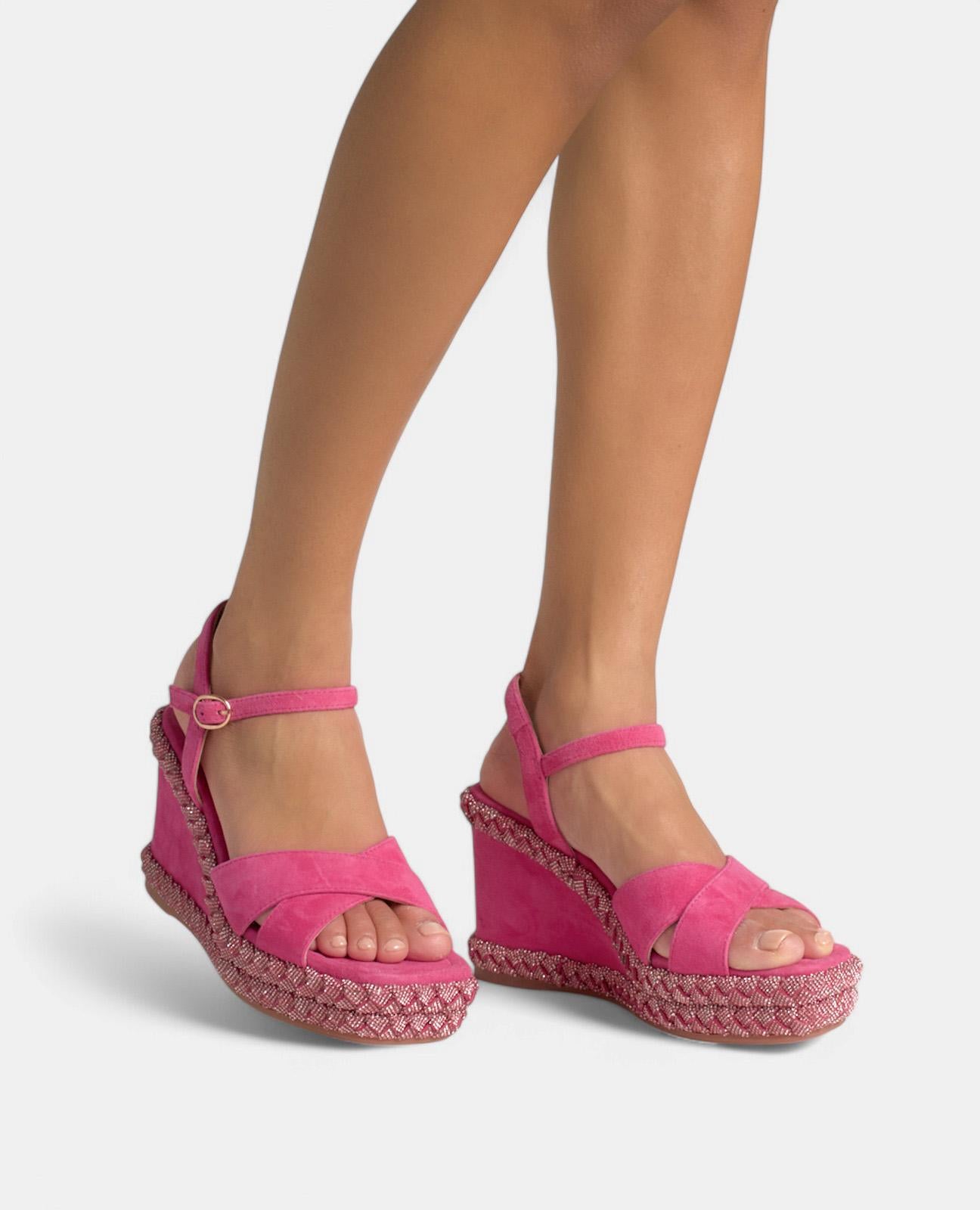alma-en-pena-keilsandale-fuchsia-perlen-strass-9-8-cm image 4