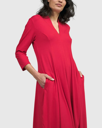 alembika-essential-cocoon-dress-kleid-red-rose image 3