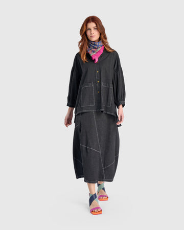 alembika-carla-cocoon-rock-jet-denim-midi-jeansrock image 7