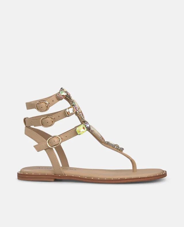 alma-en-pena-griechische-sandalen-mit-schmucksteinen-sand-1-cm image 1