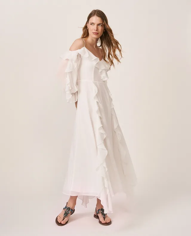 alma-en-pena-langarm-midi-kleid-off-shoulder-wei image 1