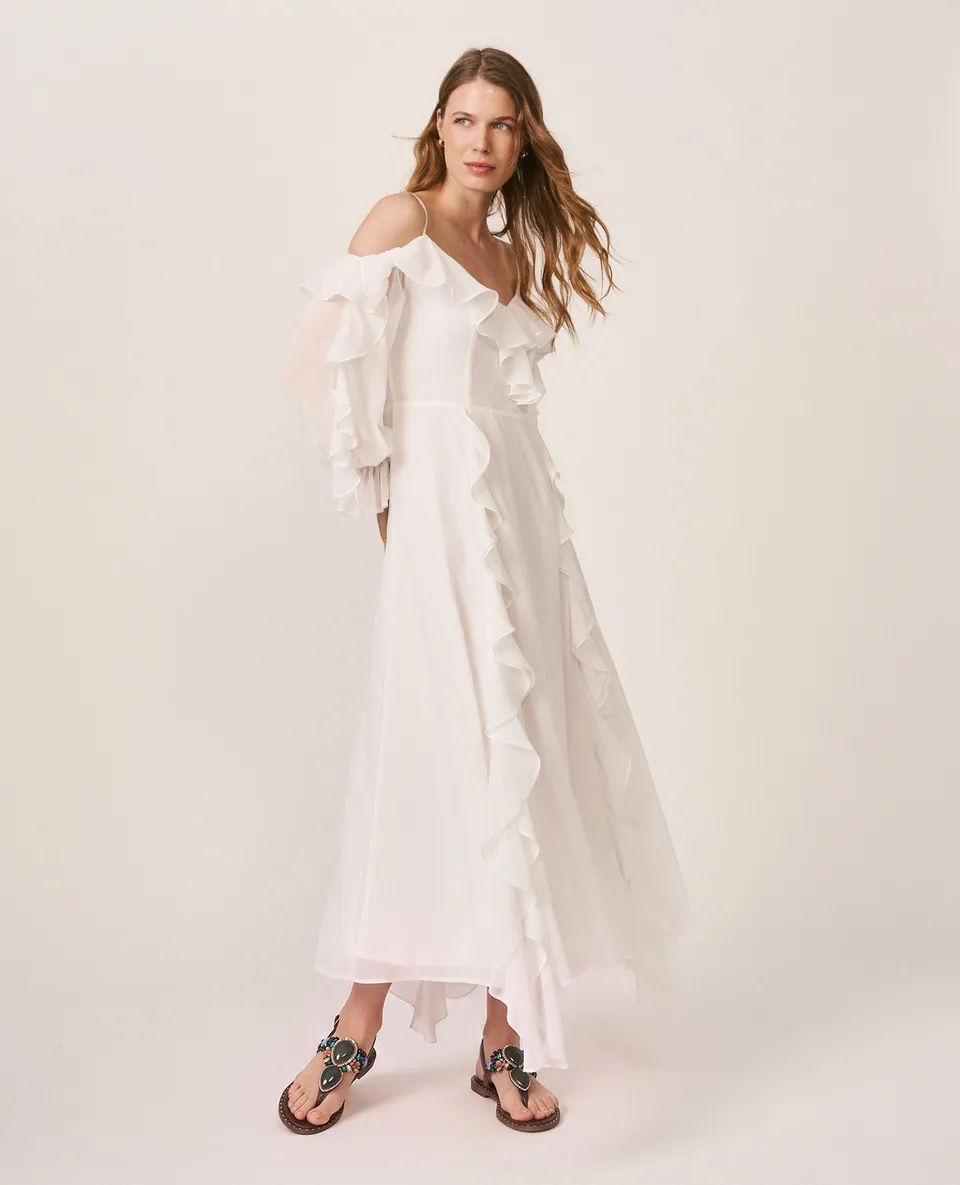 alma-en-pena-langarm-midi-kleid-off-shoulder-wei image 1