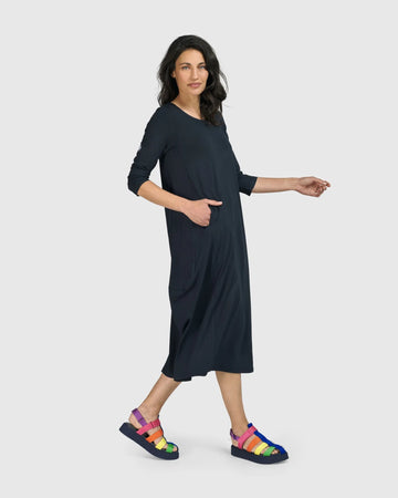 alembika-essential-relaxed-midi-kleid-ocean-damen-jersey-kleid image 7