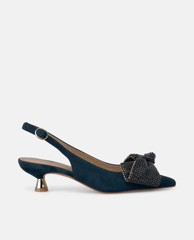 alma-en-pena-mini-bow-shoe-pumps-navy-4-5-cm image 1