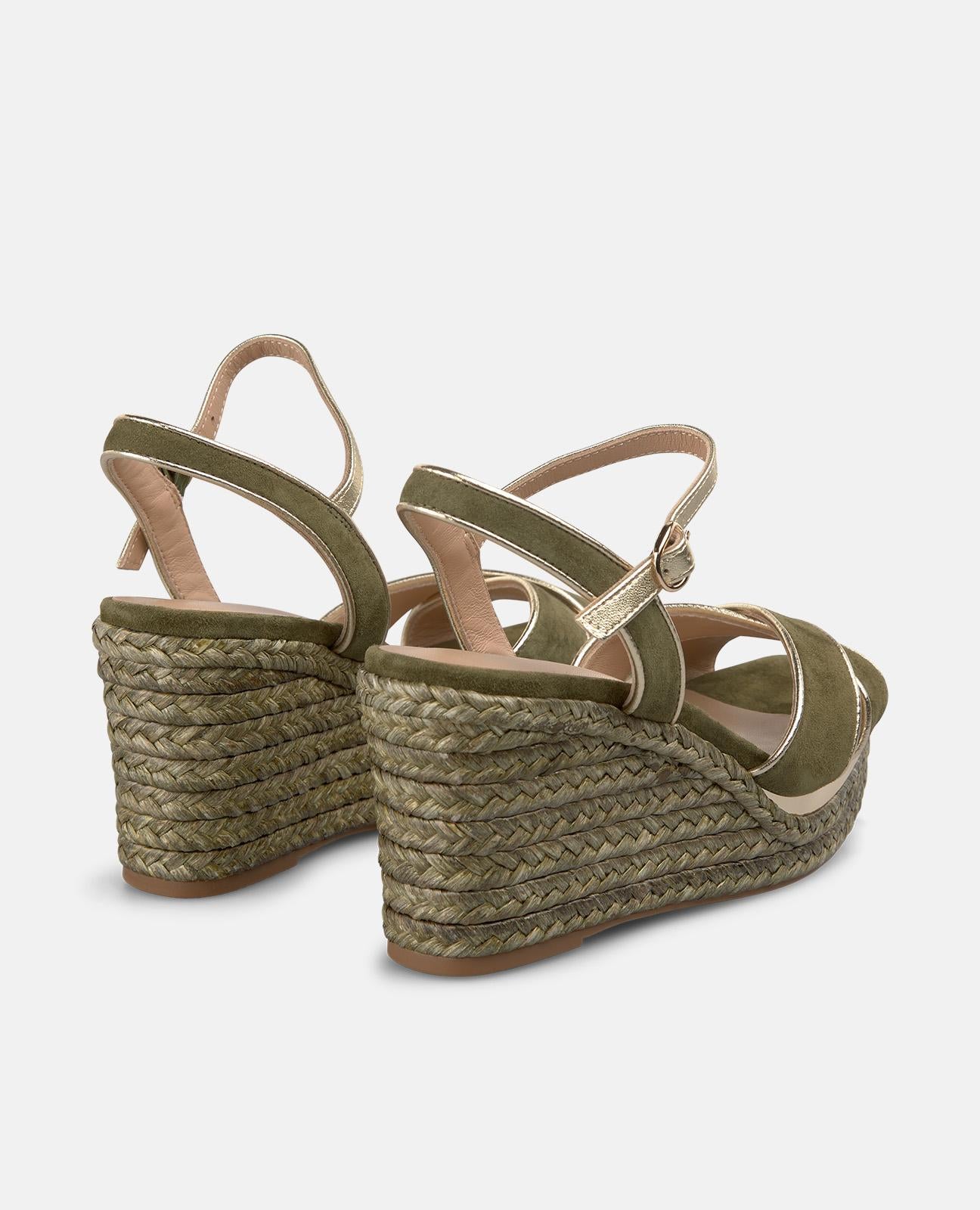 alma-en-pena-double-crossed-strap-esparto-keilsandale-9-5-cm-khaki image 3