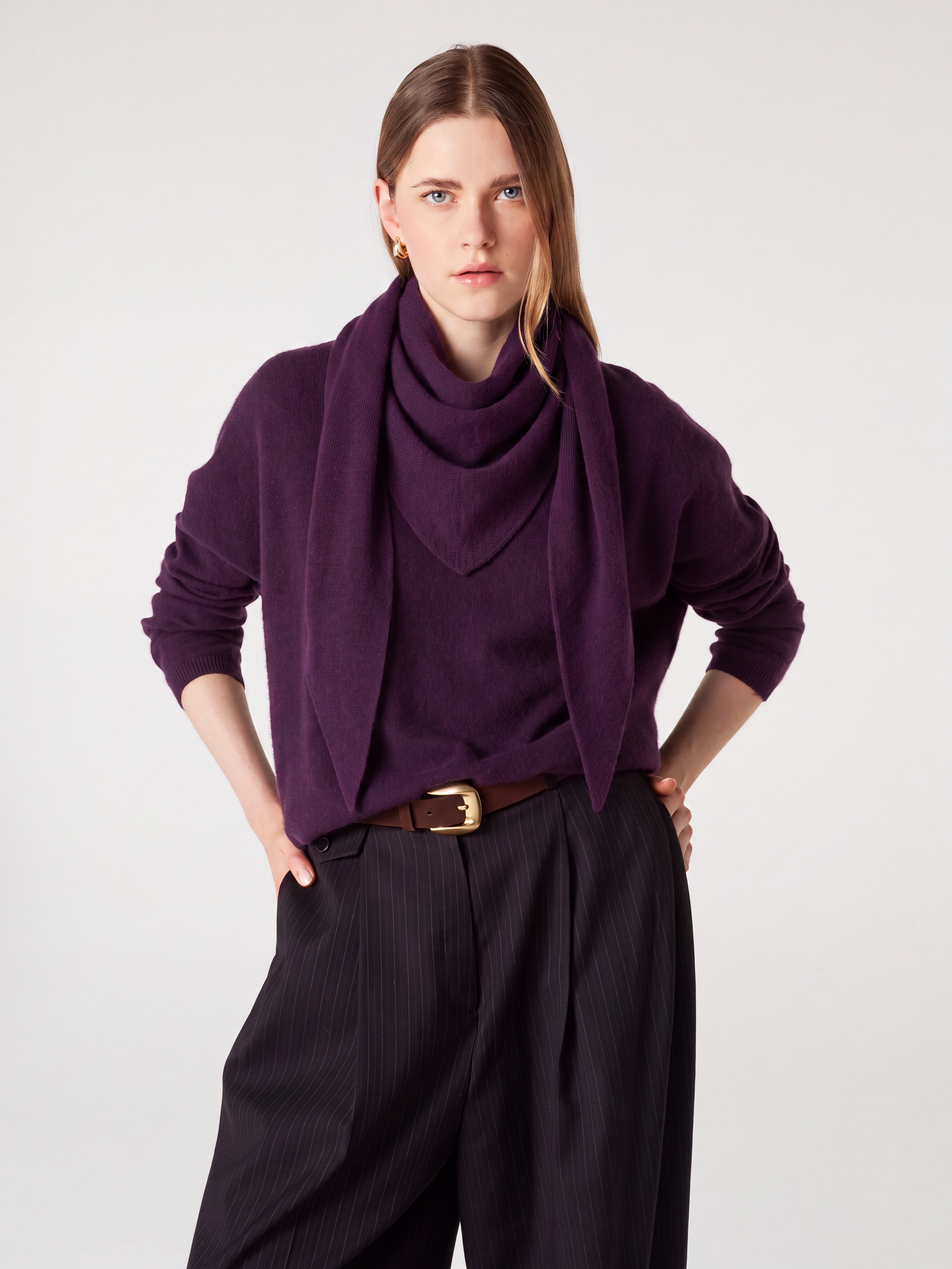 absolut-danika-dreieckstuch-aus-kaschmir-heather-plum-165-x-79-cm image 2