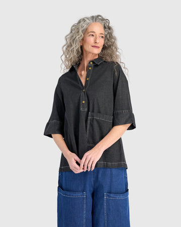 alembika-myles-popover-shirt-jet-denim-bluse image 6