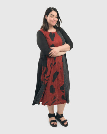 alembika-marni-crinkle-a-line-kleid-rot image 2