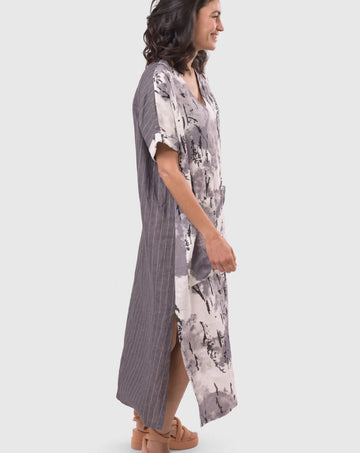 alembika-skyline-v-neck-maxi-kleid-fog image 7