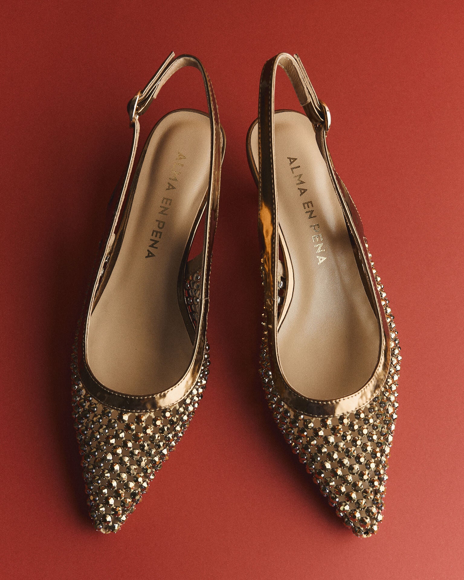 alma-en-pena-metallic-effect-mesh-slip-on-shoe-slingpumps-bronze-4-cm image 5