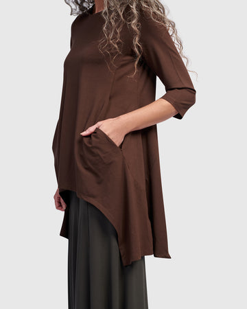 alembika-essential-cutout-tunika-damen-umber image 4