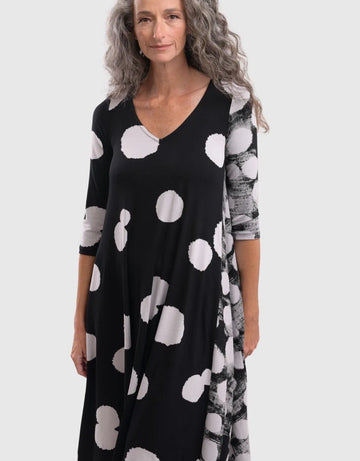alembika-spot-swing-dress-damen-kleid-schwarz image 2