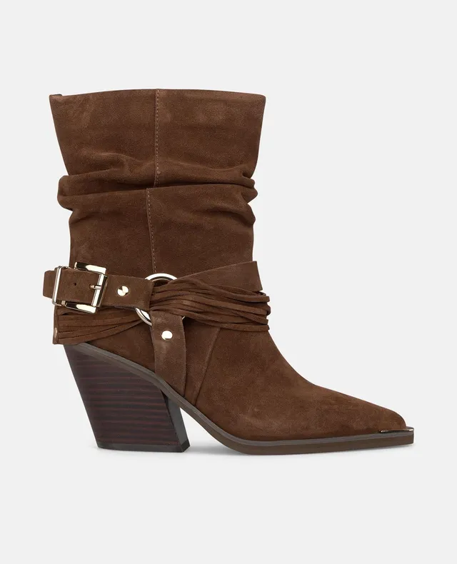 alma-en-pena-stiefeletten-cowboy-camel-wildleder-8-cm-blockabsatz image 1
