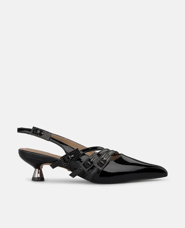 alma-en-pena-patent-leather-open-heeled-shoe-slingpumps-schwarz-lack-4-cm image 1