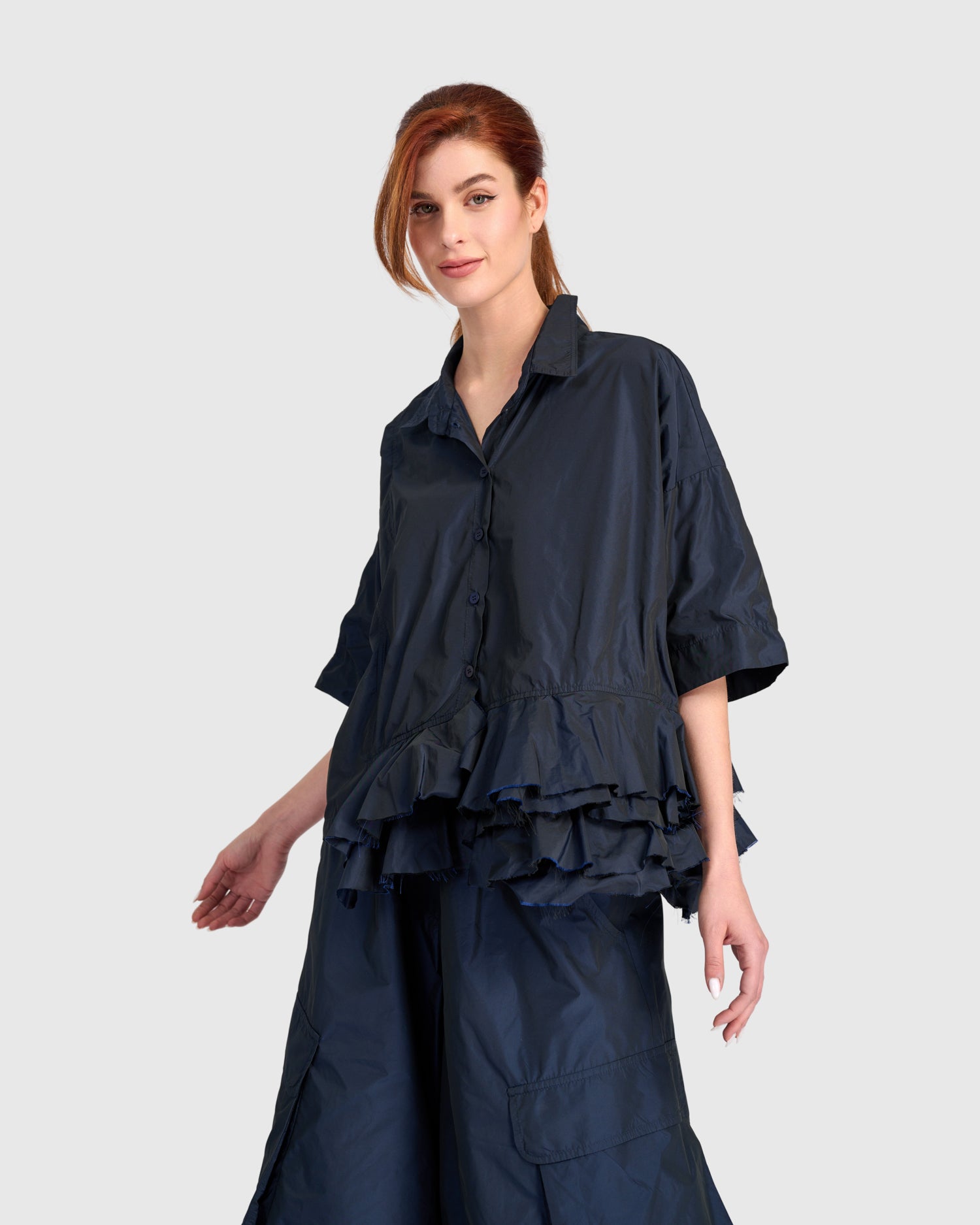 alembika-match-ruffled-shirt-ink-damen-r-schen-bluse image 2