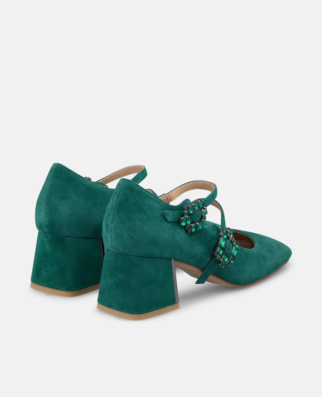 alma-en-pena-pumps-gr-n-mit-schmuck-schnallen-6-cm image 3