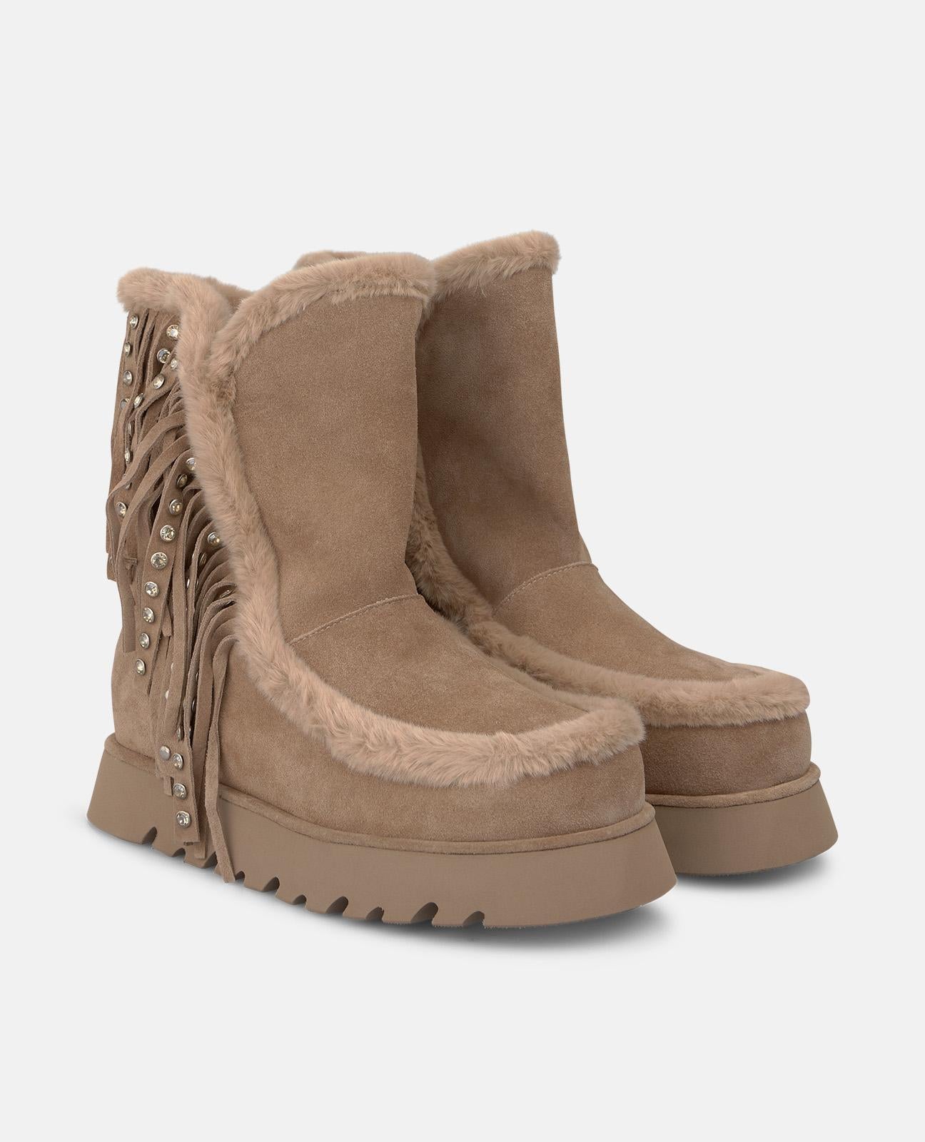 alma-en-pena-apr-s-ski-stiefeletten-aus-veloursleder-mink image 2