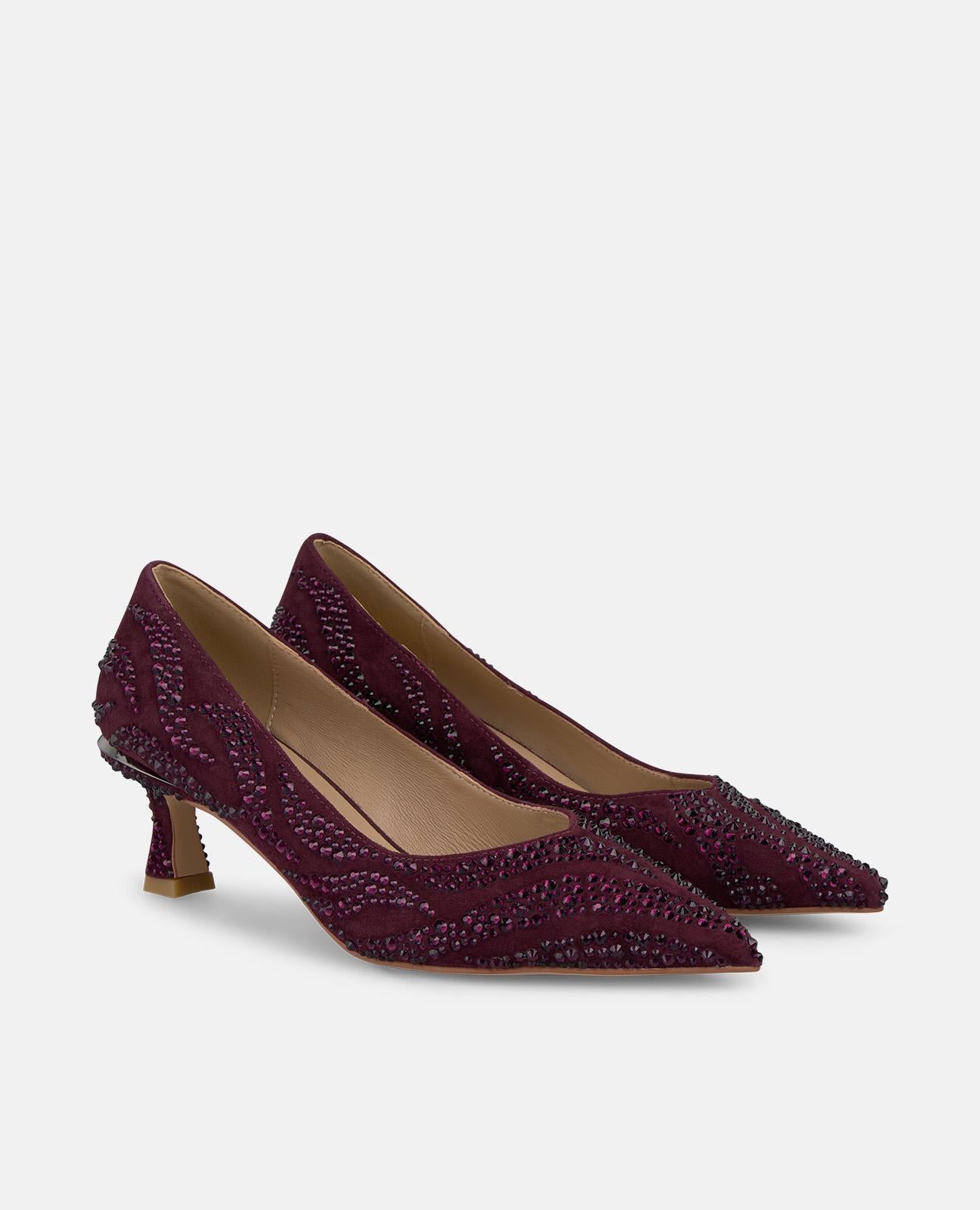 alma-en-pena-high-heel-pumps-bordeaux-mit-strassdetails-6-cm-absatz image 2
